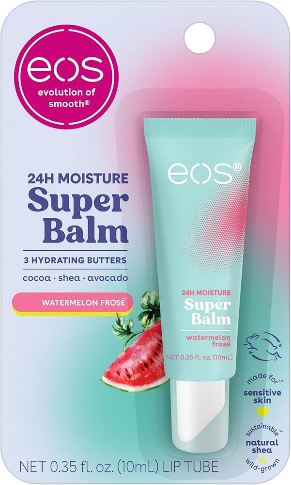 eos 24H Moisture Super Balm- Watermelon Frosé, Lip Mask, Day or Night Lip Treatment, Made for Se... | Amazon (US)