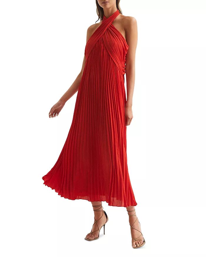 Roya Pleated Halter Dress | Bloomingdale's (US)