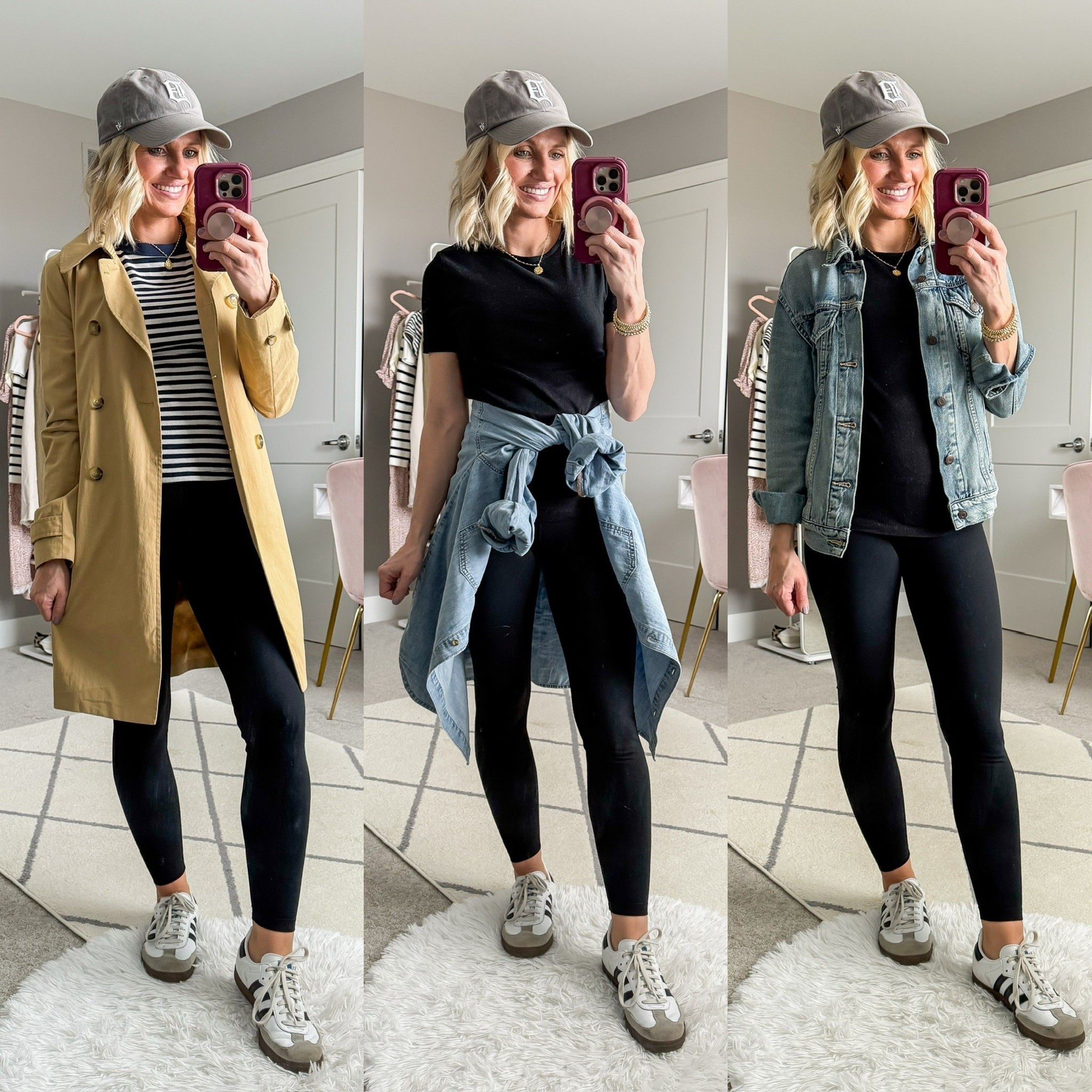 Spring capsule wardrobe outfits wearing leggings! 

#LTKSeasonal #LTKOver40 #LTKStyleTip