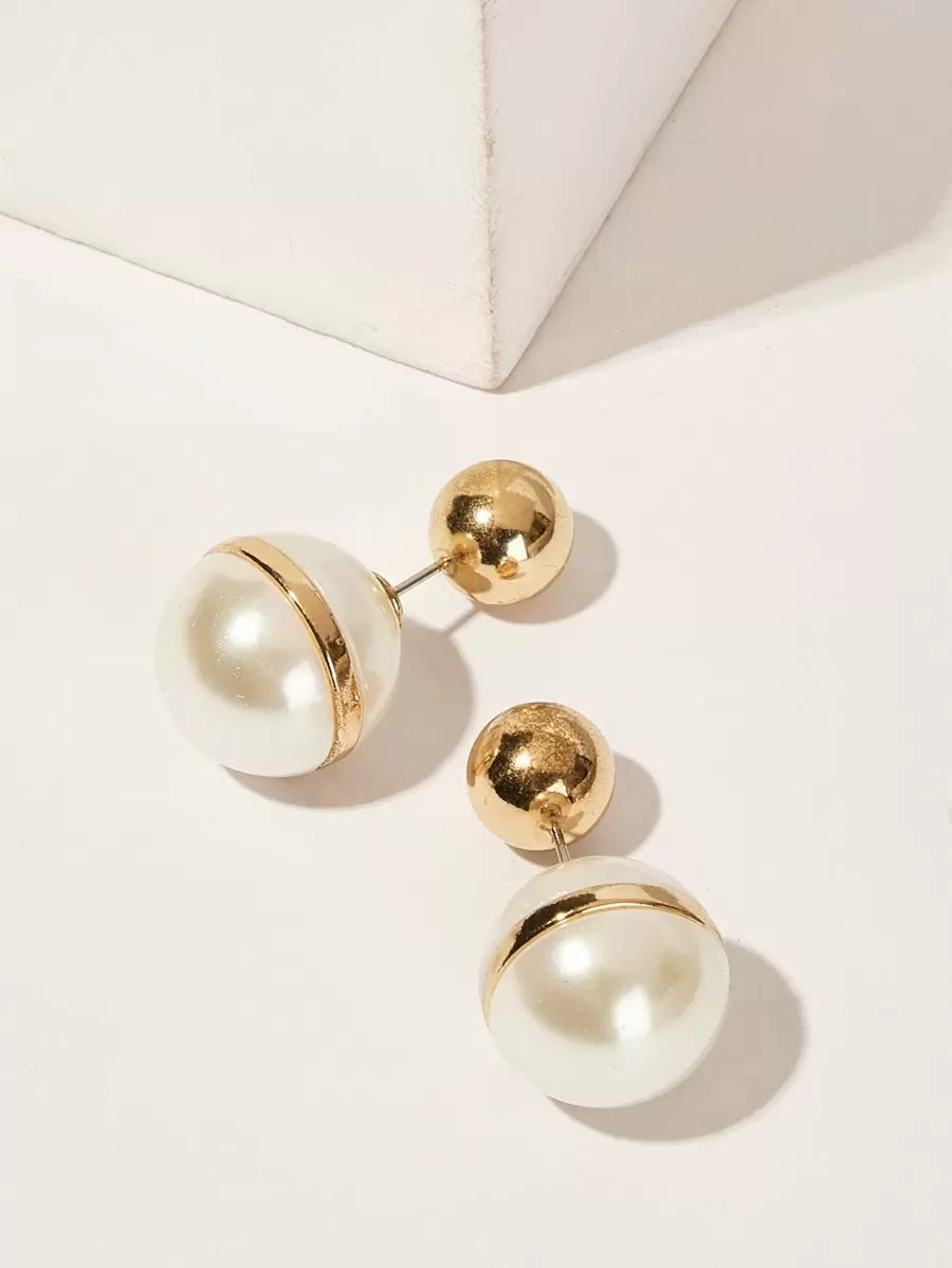 Faux Pearl Stud Earrings 1pair
   
      SKU: earringer190315815
          (1000+ Reviews)    US$... | SHEIN