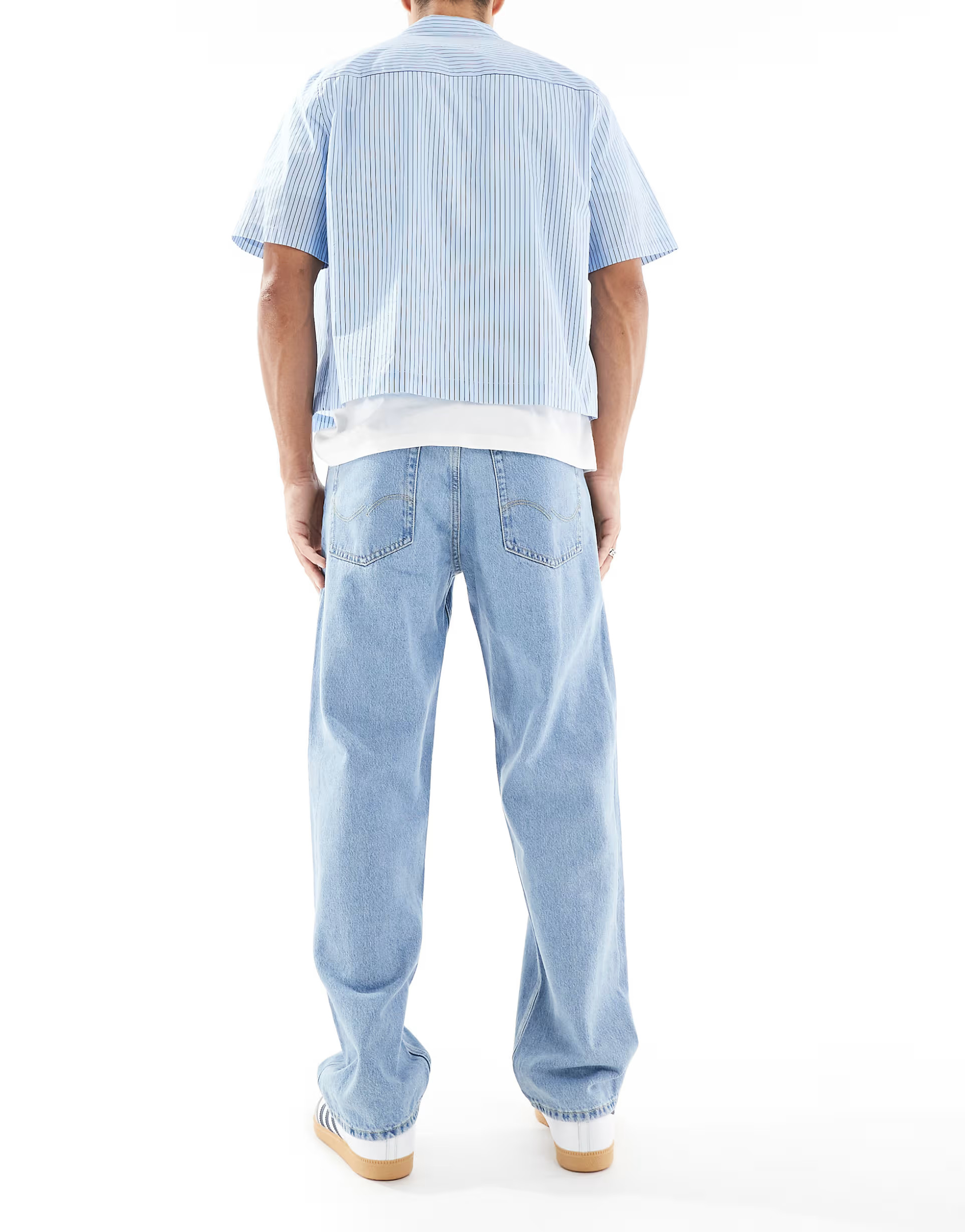 Jack & Jones Intelligence – Eddie – Weite Jeans in Stonewash-Blau | ASOS | ASOS (Global)