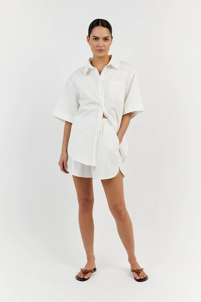 MAXIE WHITE COTTON SHIRT | DISSH