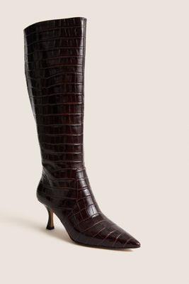 Oxblood Croc Mira Boots | Tuckernuck (US)