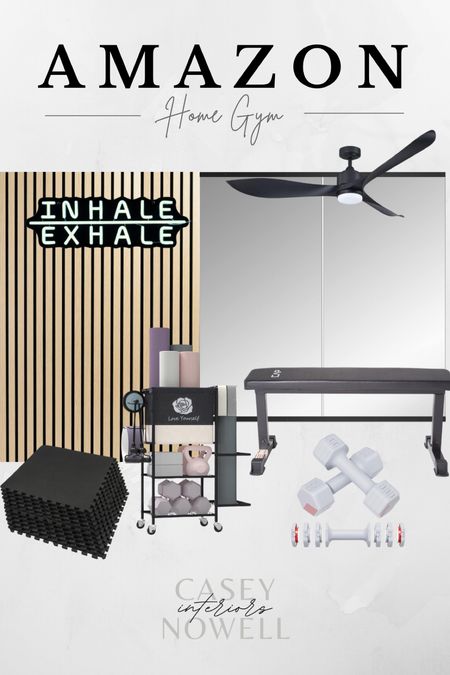 Home gym, mirror, wall paneling, modern fan, neck, floor mat, adjustable weights, gym storage

#LTKMostLoved #LTKhome #LTKfindsunder100