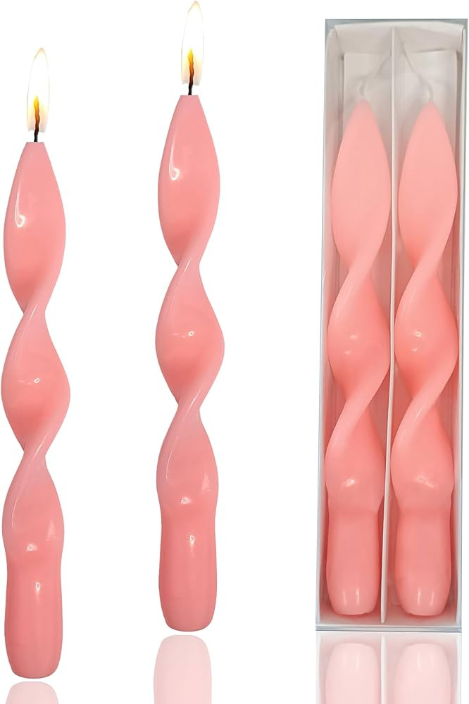 Twisted Candle Spiral Taper Candles - 7.5 Inch Tall for Home Decoration Holiday Wedding Party | Amazon (US)