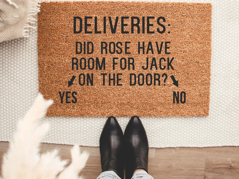 Did Rose Have Room for Jack Doormat, Funny Doormat, cute doormat, Friends Doormat, Home Decor, do... | Etsy (US)