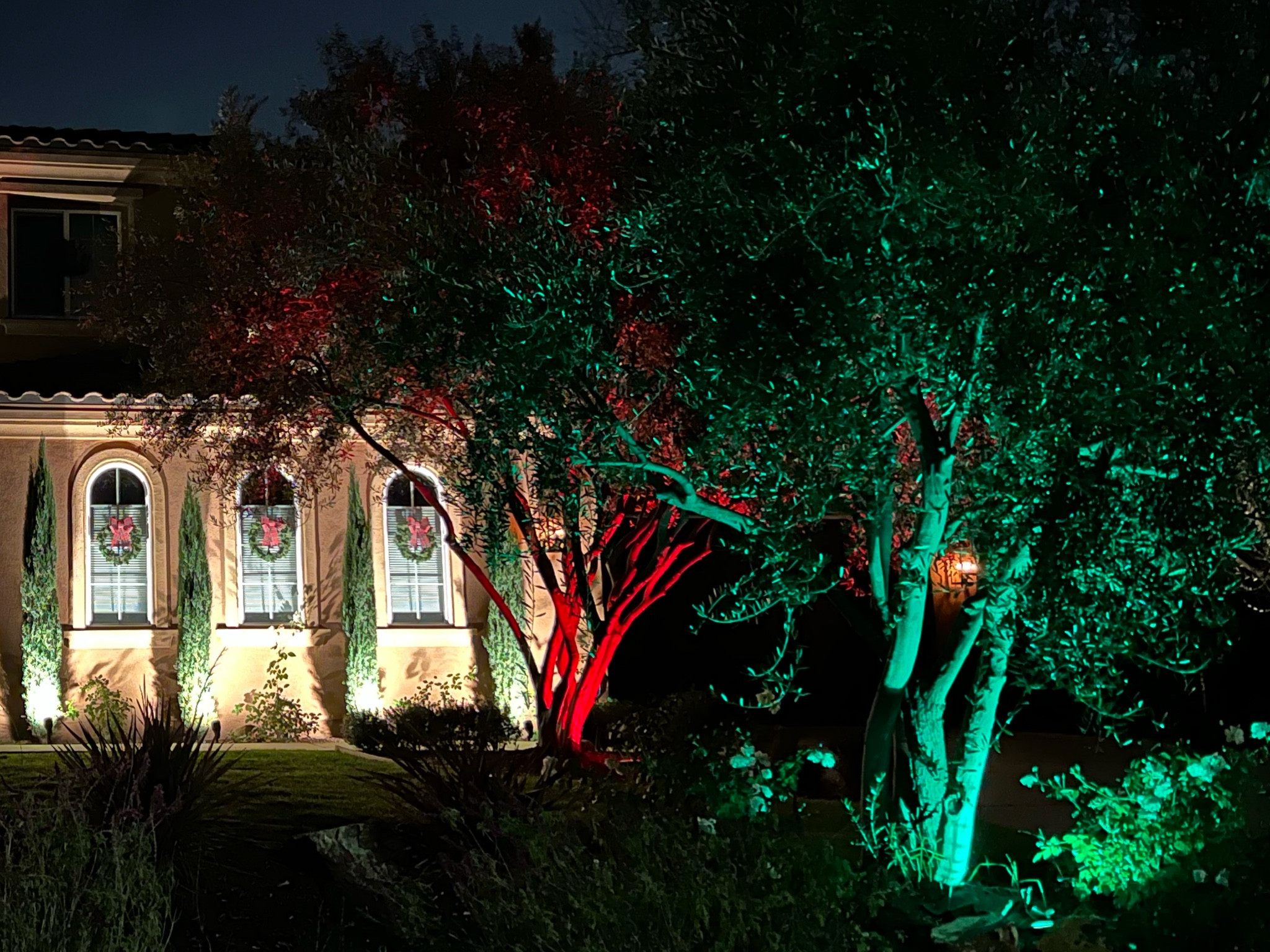 We bought new landscape lights that have the option to change colors. You can operate it from an app on your phone. So easy! // Low Voltage Black Hardwired Color Changing Integrated LED Weather Resistant InGround Well Light Powered by Hubspace

#LTKHoliday #LTKHome