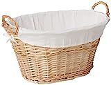 Household Essentials ML-5569 Willow Wicker Laundry Basket with Handles and Liner | Natural Brown | Amazon (US)