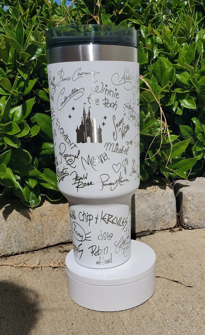 Castle and Characters Signature Cup, Characters Cup, Laser Engrave Signature Cup | Etsy (US)