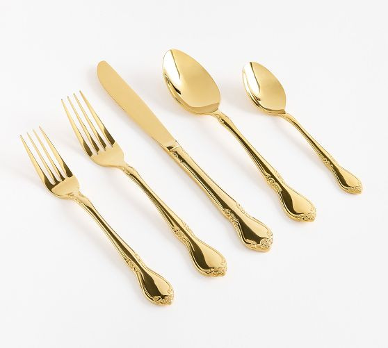 LoveShackFancy 5-Piece Stainless Steel Flatware Set | Pottery Barn (US)