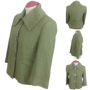 Details about   F&F VINTAGE 60s STYLE BOXY GREEN BLAZER LARGE BUTTONS 18% Wool  UK 10 | eBay UK