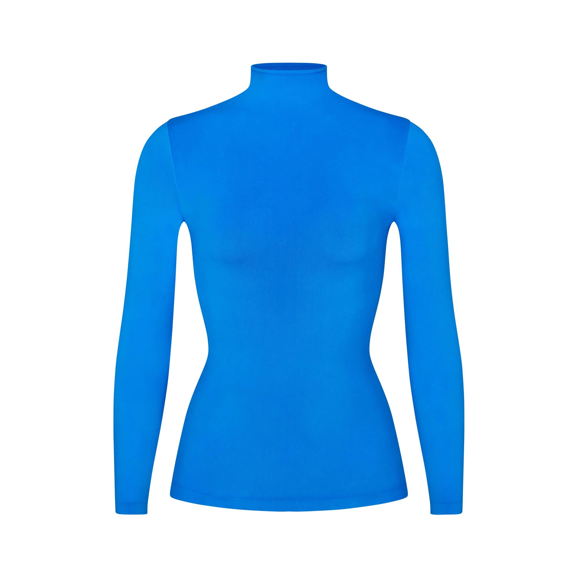 SOFT SMOOTHING SEAMLESS TURTLENECK TOP | AZUL | SKIMS (US)