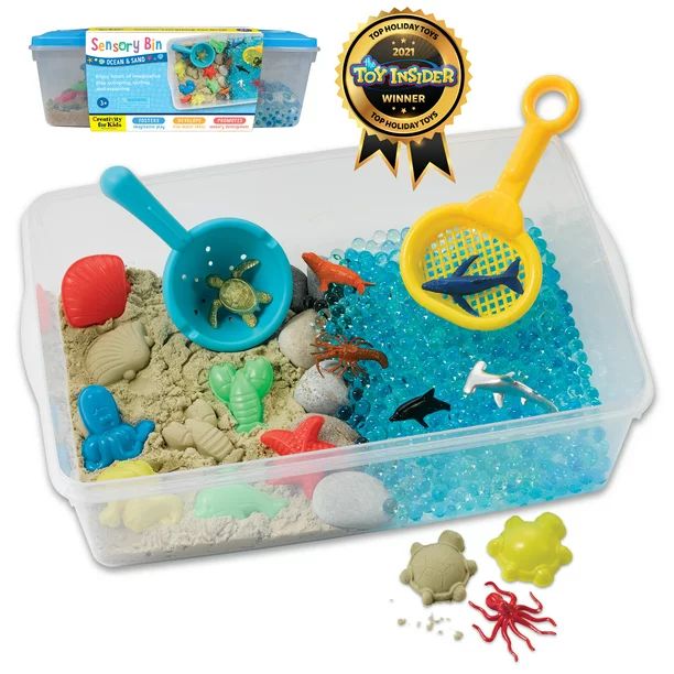 Creativity for Kids Sensory Bin Ocean and Sand- Child & Toddler Sensory Activity for 3 Year Olds,... | Walmart (US)