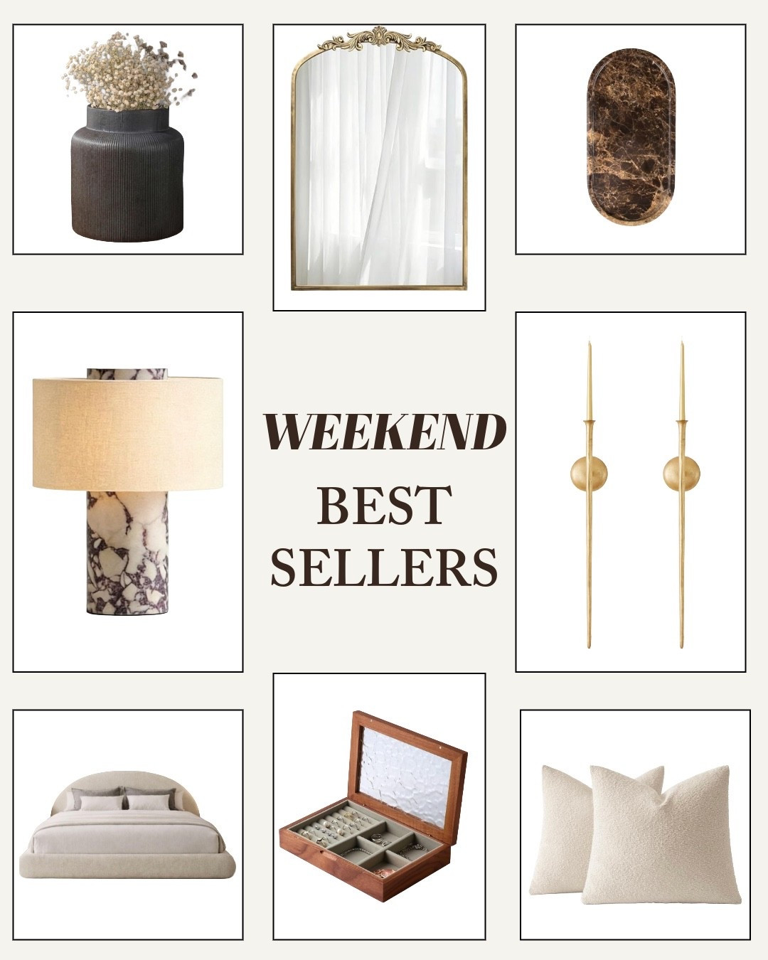 WEEKEND BEST SELLERS- warm neutral home favourites! Sharing my warm neutral home favourites that add a cozy, designer-inspired touch to any space—from marble accents and soft lighting to timeless decor pieces. 





Weekend best sellers, warm neutral home decor, neutral home favourites, designer-inspired home finds, cozy neutral living room, marble home accents, modern table lamps, gold wall decor, neutral bedding, boucle pillows, jewelry organizer box, Amazon home finds, affordable luxury home decor, chic minimalist home styling, trending home decor on LTK.

#LTKcanada #LTKhome #LTKover50style