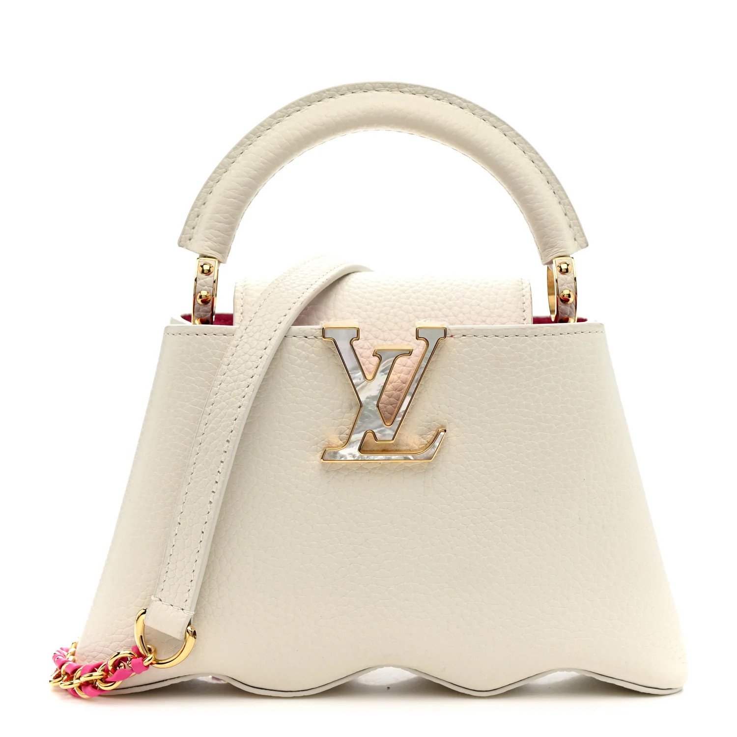 Taurillon Capucines Capushell Mini White | FASHIONPHILE (US)