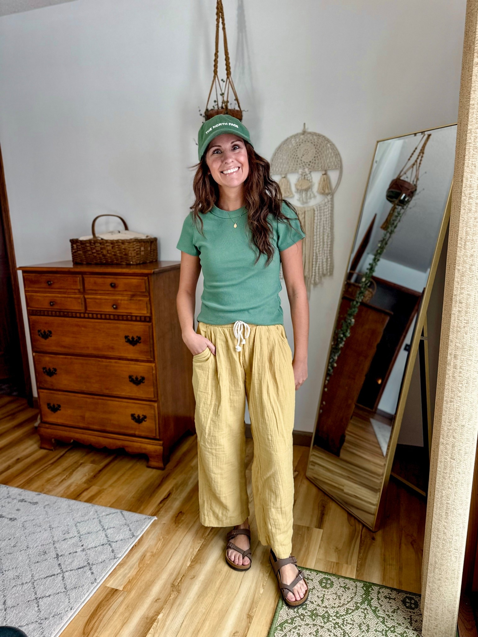 Wearing size small in my tee shirt (love it and have it in multiple colors), and size xs petite in these cotton gauze pants—they fit sooo good and love the color!

My sandals fit true to size (also linked a similar more affordable pair). 

#LTKgrwm #LTKootd #LTKPetite