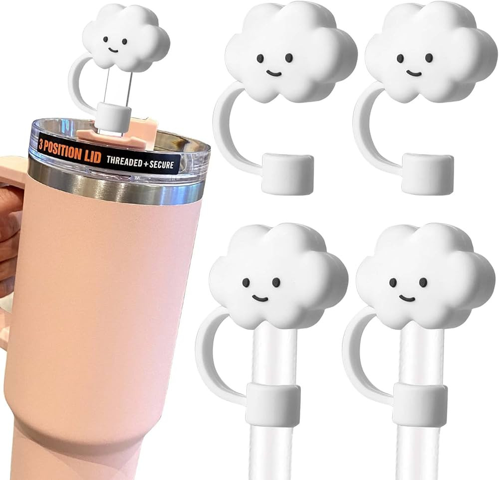 AIERSA Straw Cover for Stanley Cup,4Pcs Cloud Straw Covers Compatible with Stanley 30&40 Oz Tumbl... | Amazon (US)