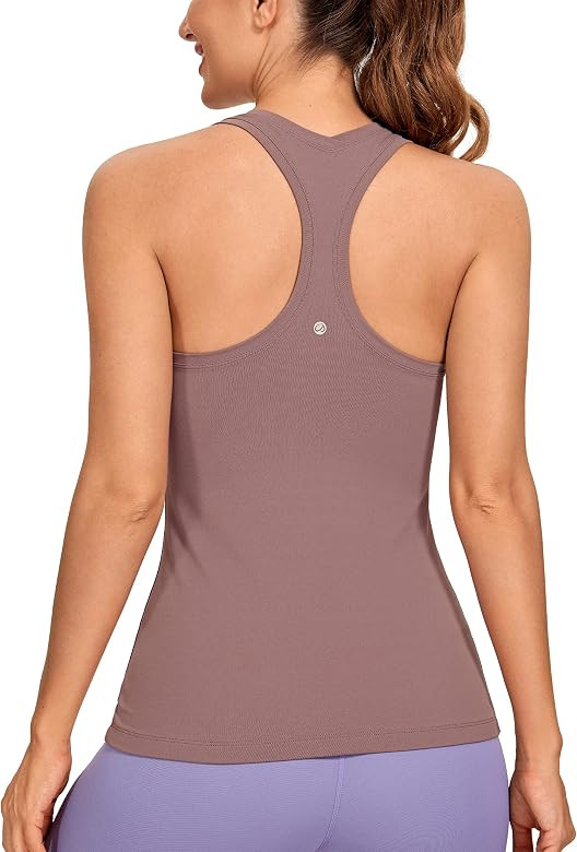 CRZ YOGA Women's Butterluxe Workout Tank Tops Racerback Tank Yoga Sleeveless Top Camisole Athleti... | Amazon (US)