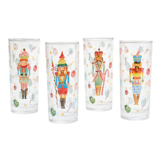 Jingle Mingle Nutcracker Juice Glass 4 Pack by World Market | World Market