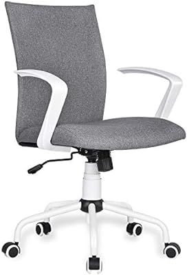 Home Office Desk Chair Computer Chair with Removable Arms and Wheels Mid Back Cloth Morden, Heath... | Amazon (US)