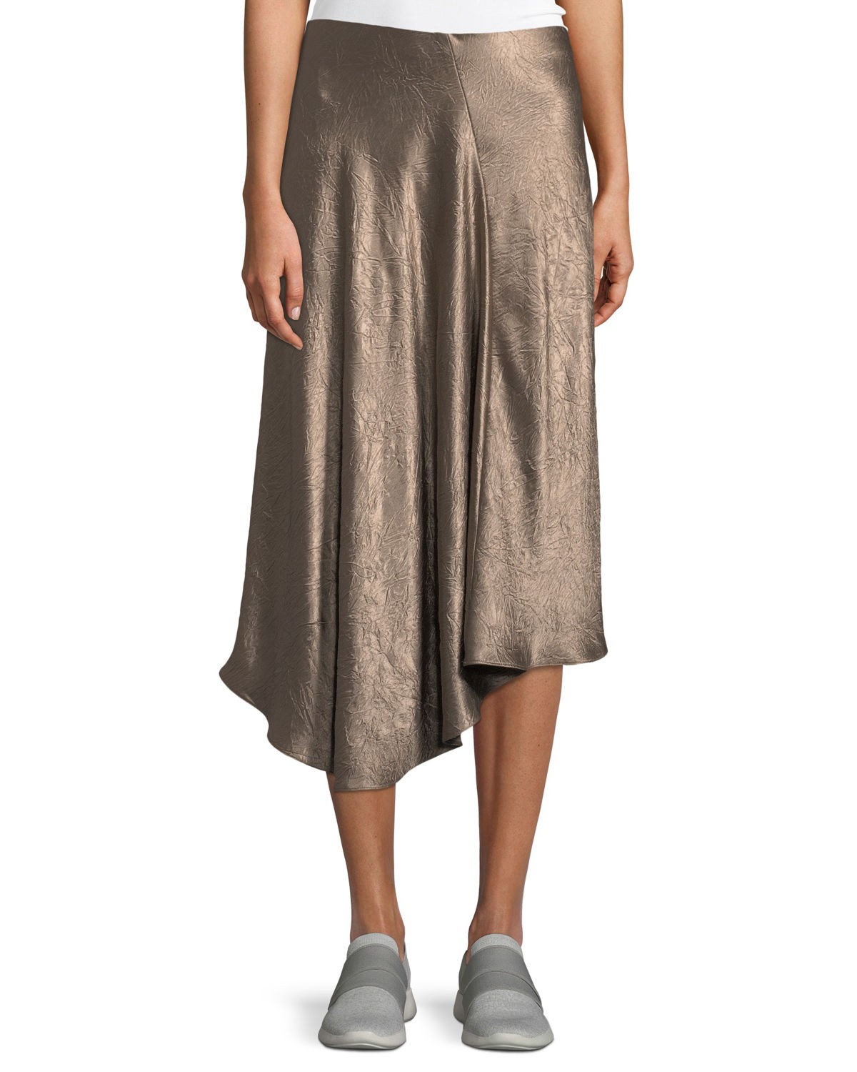 Bias-Cut Asymmetric Midi Skirt | Neiman Marcus