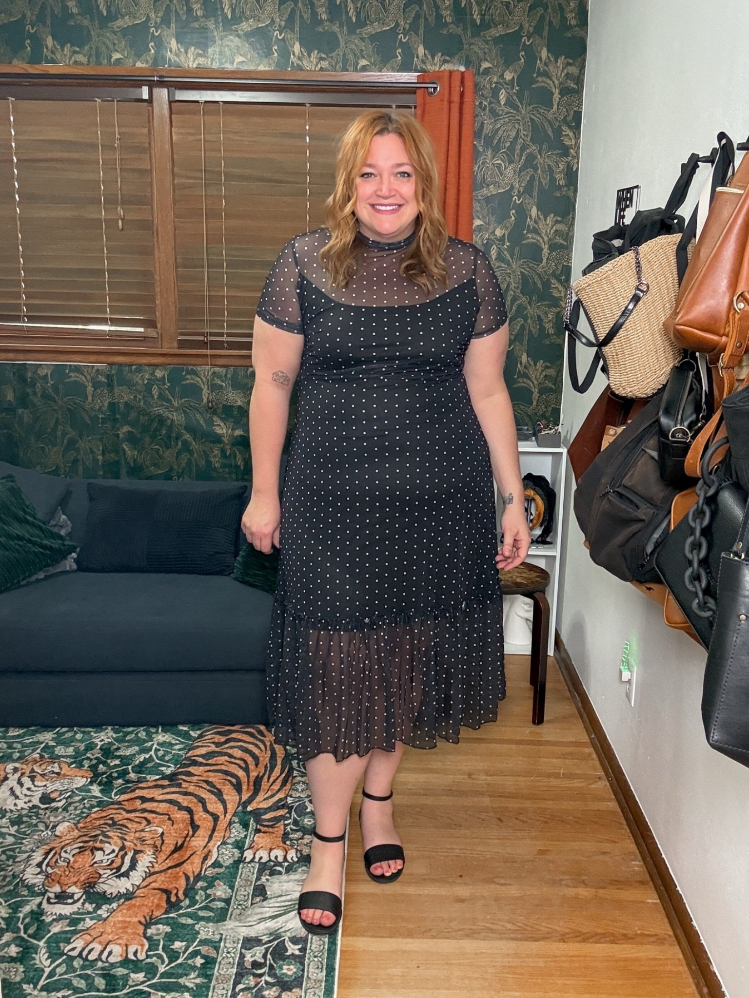 Spring polka dot event dress great for a wedding. Wearing 3X as a US 18/20 in the hips.

#LTKPlusSize #LTKMidsize #LTKWedding