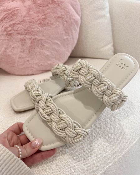 These pearl sandals are too cute for spring/summer! I sized down a half size in these and they fit perfect 🤍

A new day shoes, pearl sandals, white sandals, vacation looks, Target new arrivals, casual shoes, spring fashion, fancythingsblog

#LTKfindsunder50 #LTKshoecrush #LTKfindsunder100