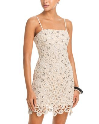 Mirror Crochet Mini Dress - Exclusive | Bloomingdale's (US)