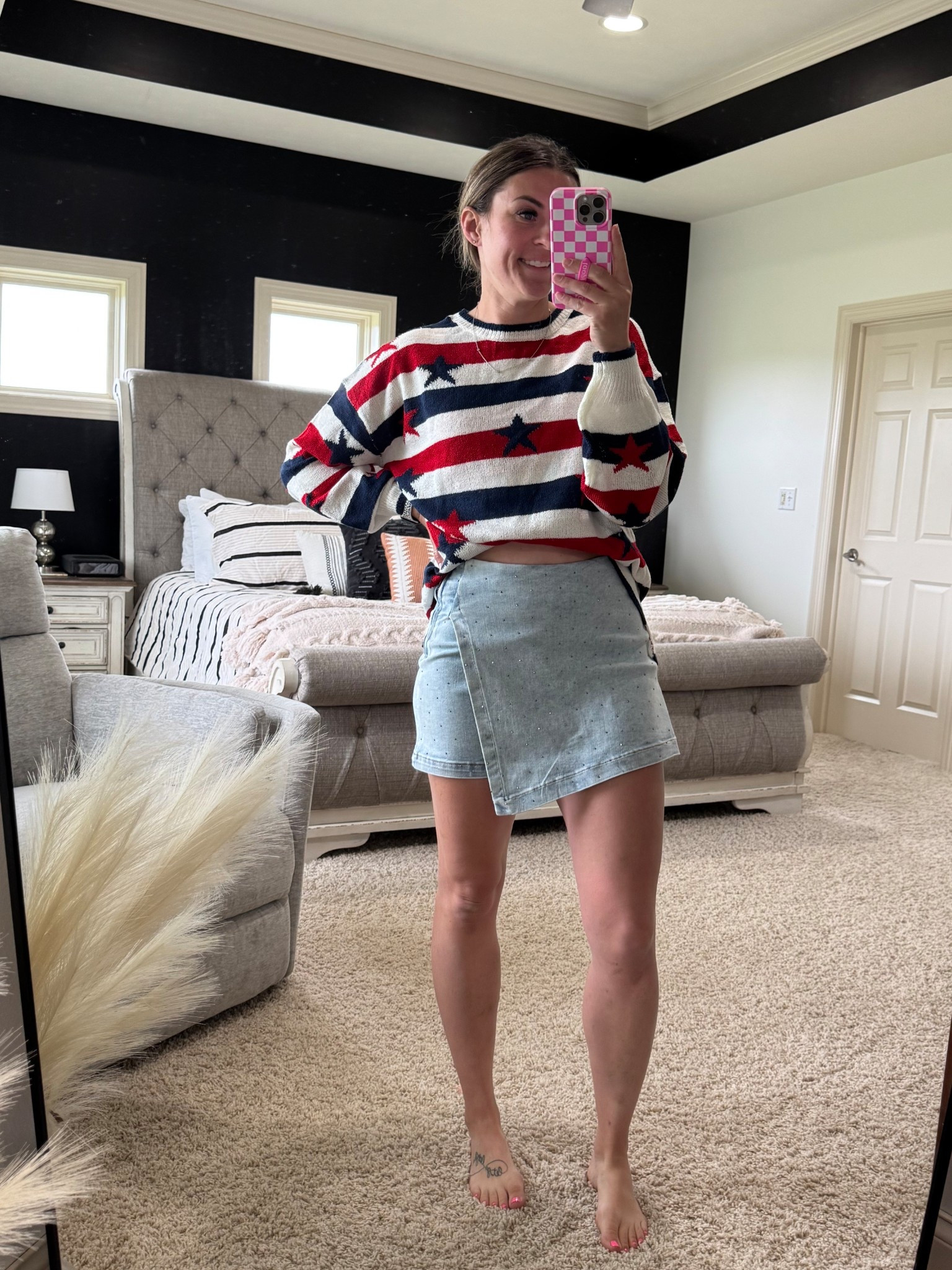 Oversized light weight sweater than can be worn like shown or used as a swim cover up🙌🏼❤️🤍💙 and the cutest SKORT!!

#LTKMidsize #LTKFindsUnder50 #LTKStyleTip