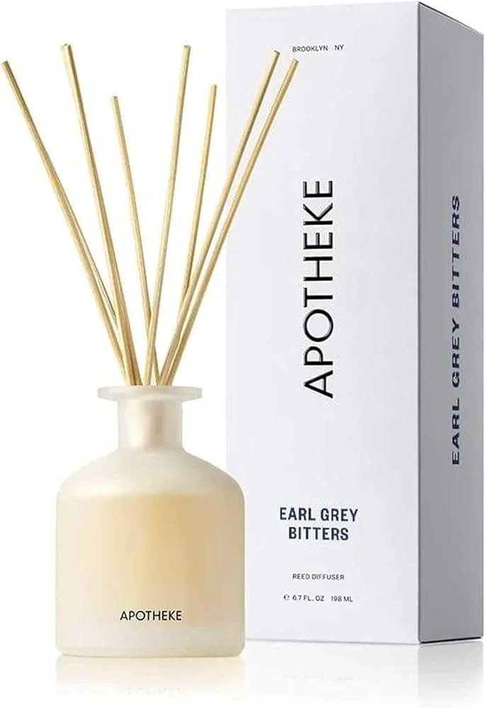 Apotheke Luxury Scented Oil Reed Diffuser for Home (Earl Grey Bitters) - Home Fragrance Diffuser ... | Amazon (US)