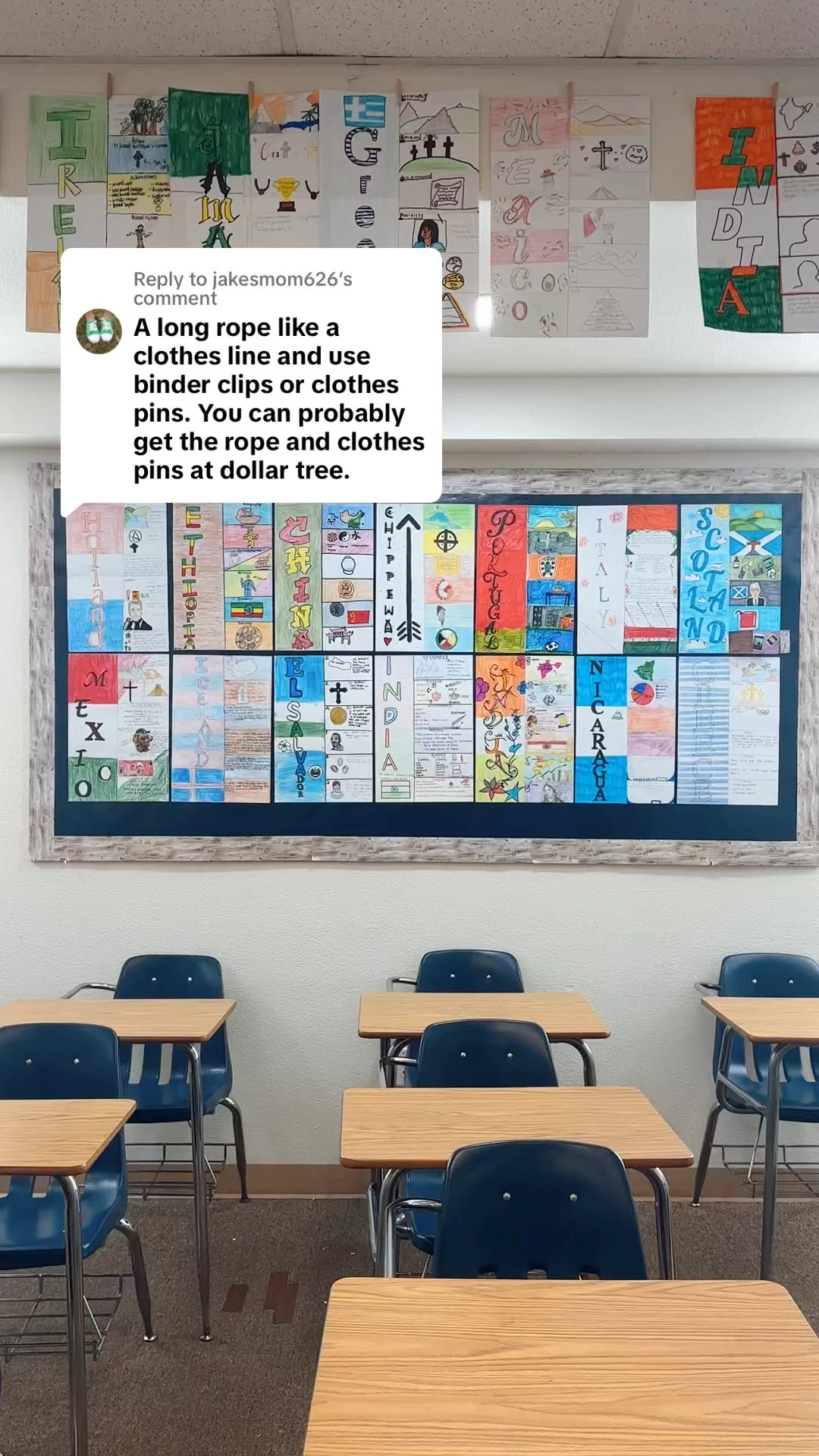 Clothespins and string to hang more student work! 💙

Classroom Ideas
Classroom Setup
Classroom Decor
Classroom Organizationn

#LTKFindsUnder50 #LTKSaleAlert #LTKWatchNow
