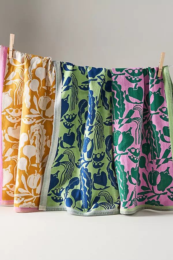 Vegetable Jacquard Dish Towels, Set of 3 | Anthropologie (US)