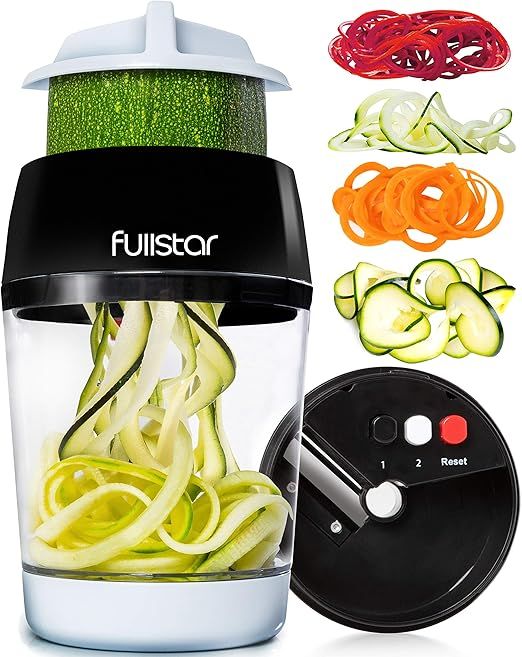 Fullstar Vegetable Spiralizer Vegetable Slicer - 4 in 1 Zucchini Spaghetti Maker Zoodle Maker Veg... | Amazon (US)