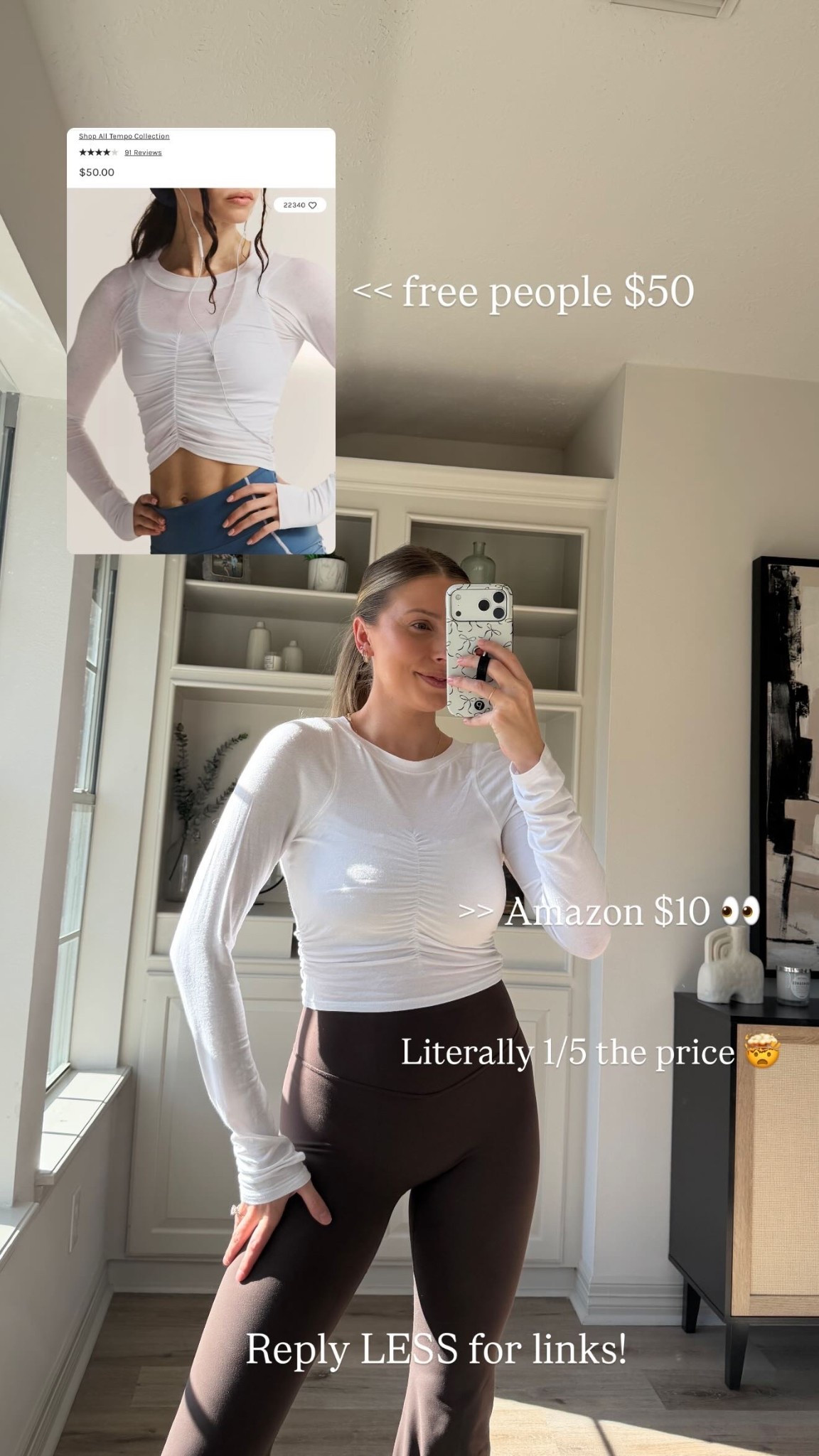 Such a good look for less! I’m wearing a S