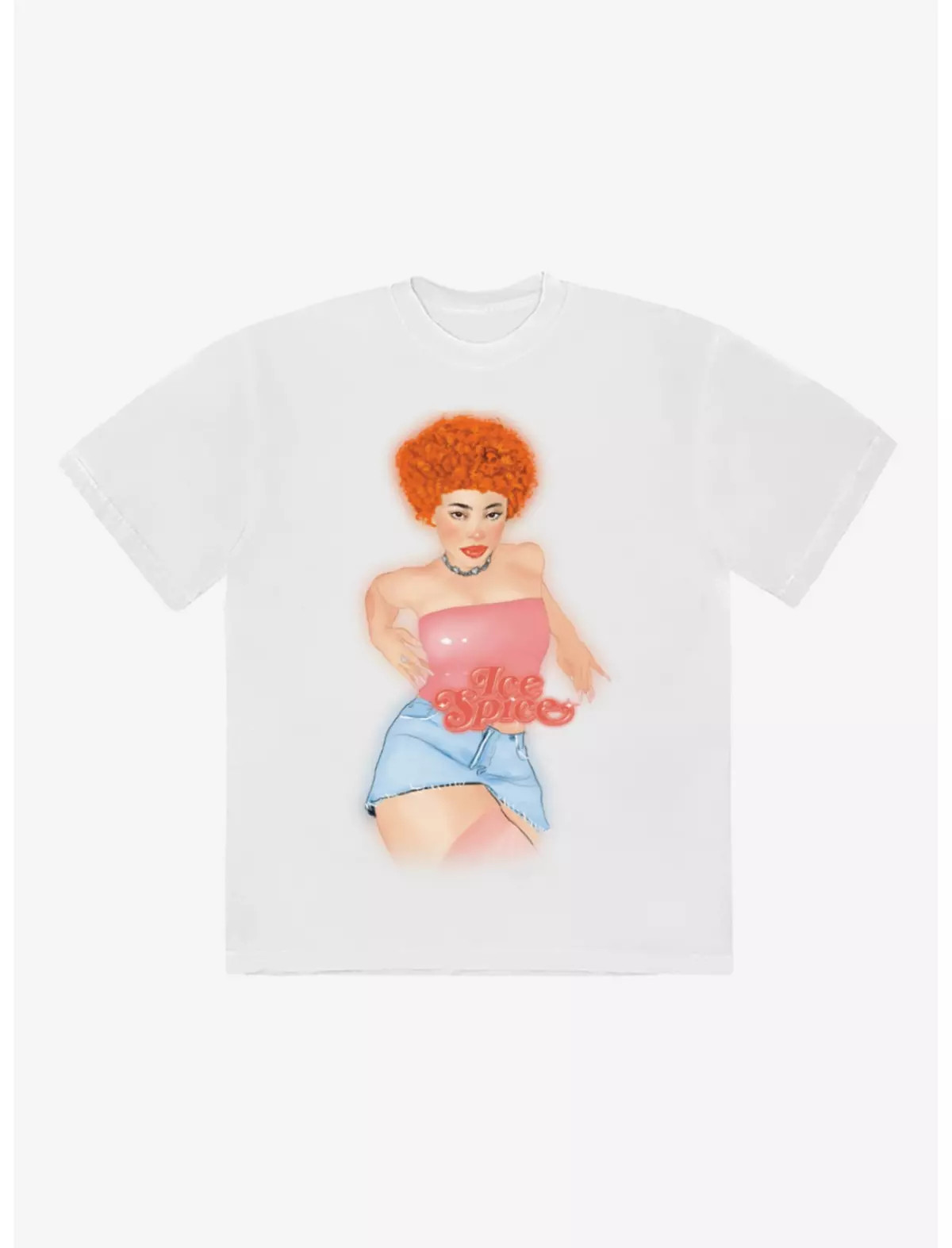 Ice Spice Airbrush Boyfriend Fit Girls T-Shirt | Hot Topic