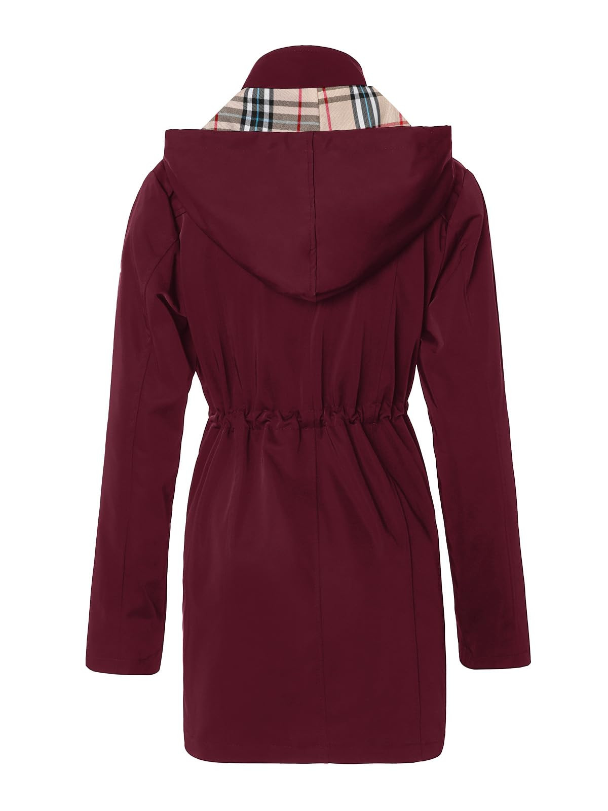 SaphiRose Women's Long Hooded Rain Jacket Outdoor Raincoat Windbreaker | Amazon (US)