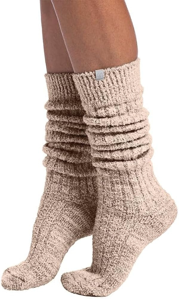 Softies Slouchy Marshmallow Socks, Warm Cozy & Fluffy Socks with Grips for Women, One Size Fits T... | Amazon (US)