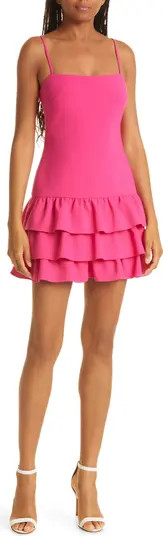 Amica Tiered Ruffle Hem Minidress | Nordstrom