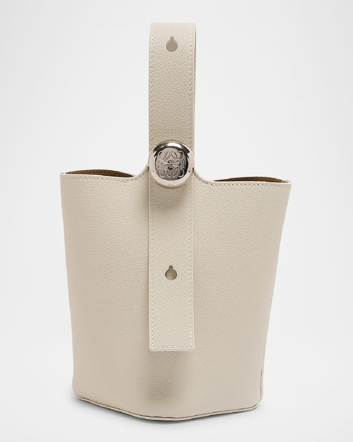 Mini Pebble Leather Bucket Bag | Neiman Marcus