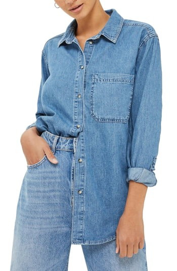 Women's Topshop Drake Oversize Denim Shirt | Nordstrom