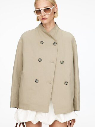 Linen Cotton Jacket – Beige – Women – ARKET GB | Arket UK