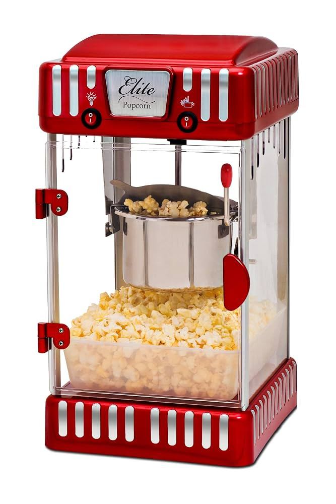 Elite Gourmet EPM-250 Maxi-Matic 2.5 Ounce Classic Carnival, Tabletop Kettle Popcorn Popper Machi... | Amazon (US)