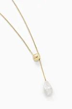 GOLD VERMEIL FRESHWATER PEARL NECKLACE - GOLD - COS | COS UK
