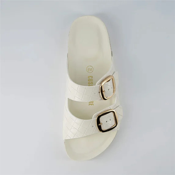 Cushionaire Lang Slip On Cork Footbed Sandals for Women – Comfortable Slides with Adjustable Bu... | Walmart (US)