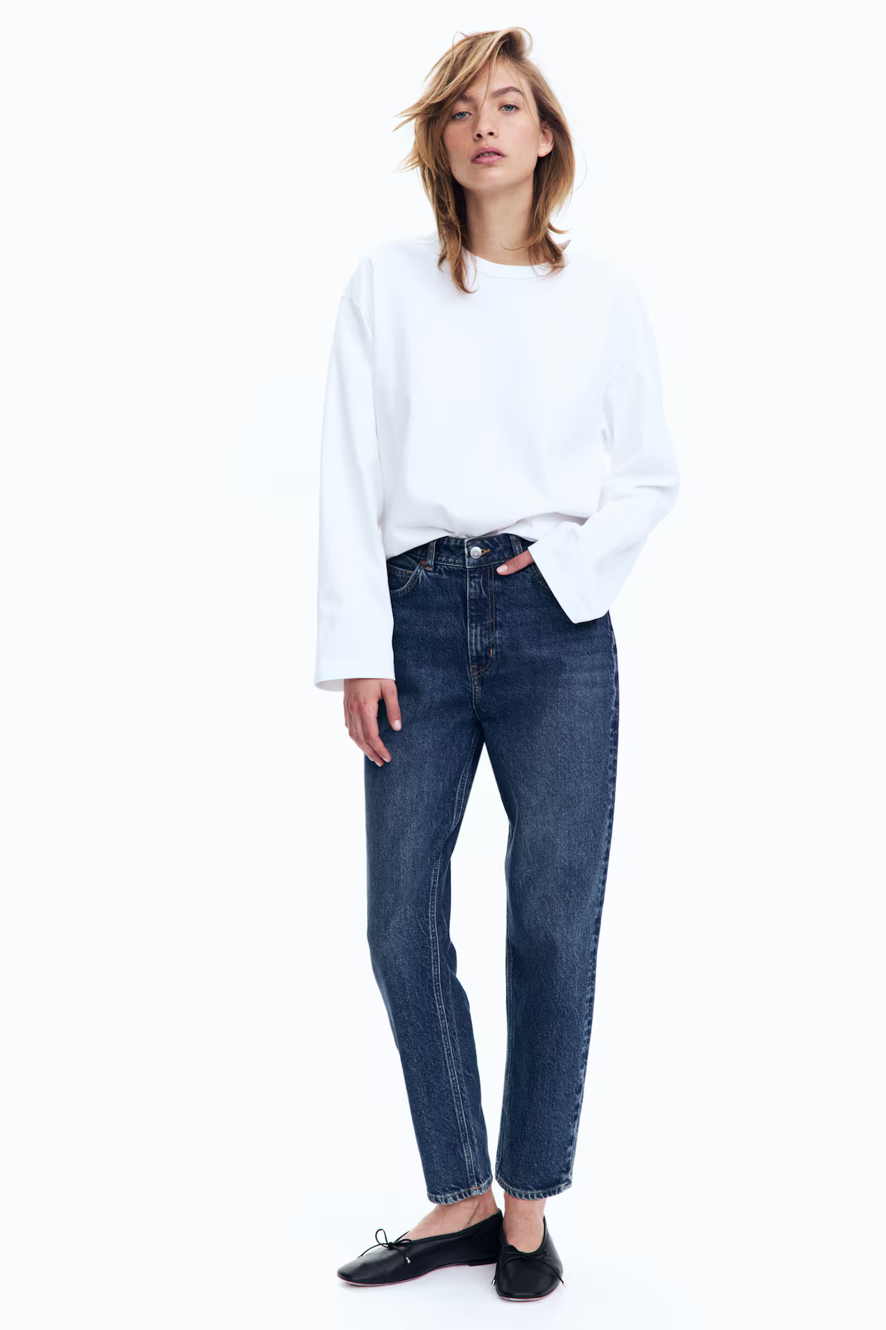 Tapered High-Waist Ankle Jeans | H&M (US + CA)