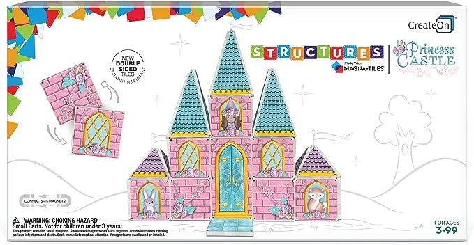 Amazon.com: Magna-Tiles Structure Building Set for Kids, Princess Castle Magnetic Tiles, Magnetic... | Amazon (US)