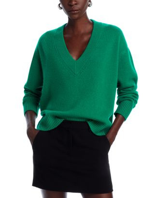 Cashmere Drop Shoulder V Neck Sweater - Exclusive | Bloomingdale's (US)