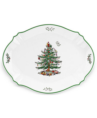 Spode Christmas Tree Oval Platter - Macy's | Macy's