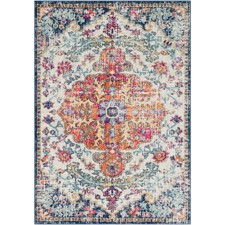 Art of Knot Sandhya Traditional Blue Area Rug; 3'11" x 5'7" - Walmart.com | Walmart (US)