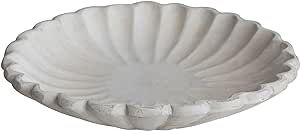 Creative Co-Op Decorative Wood Scalloped Edge, White Wash Dish | Amazon (US)